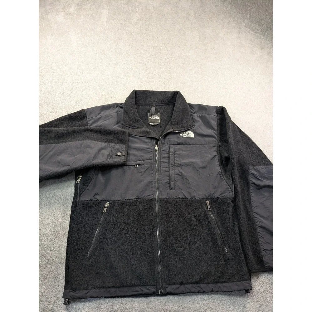 The North Face Denali Polartec Fleece Jacket Mens Medium Black Full Zip Pockets